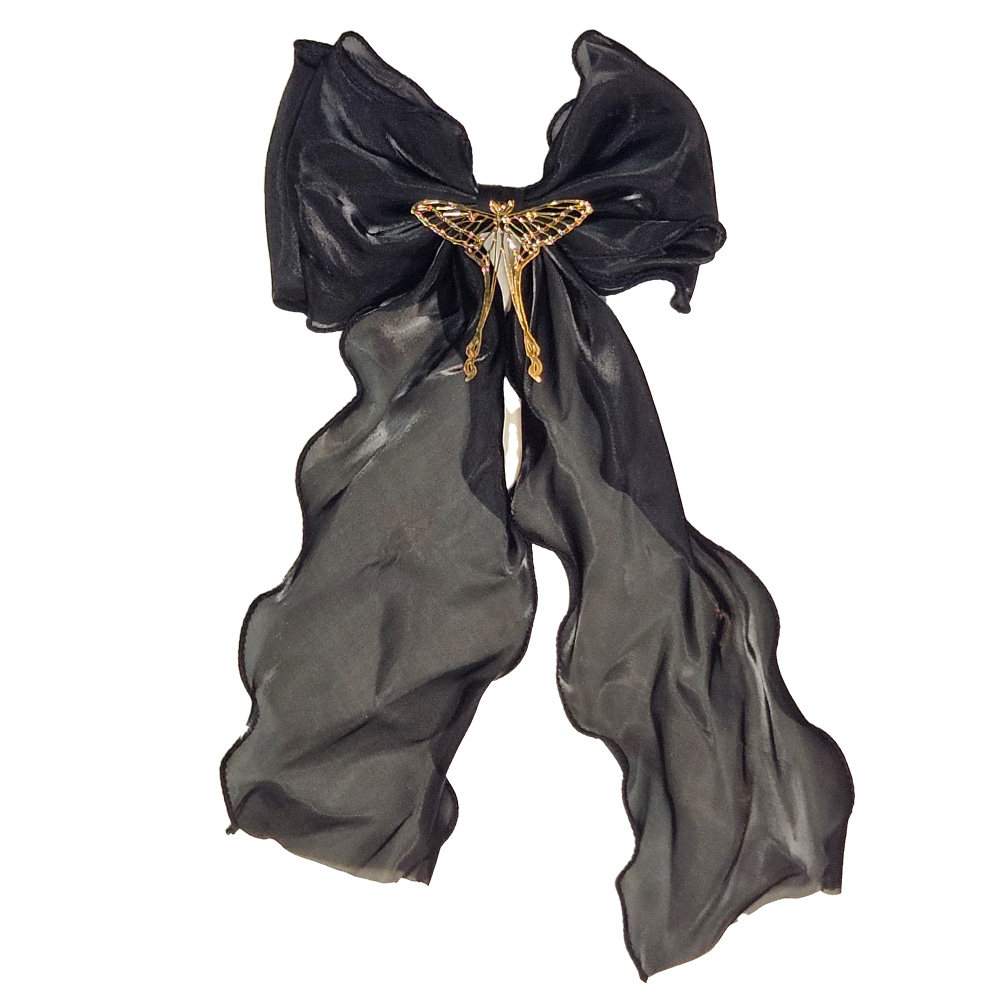 Attitude Hair Dye - Filigree Lunar Moth Large Organza Haarstrik - Zwart